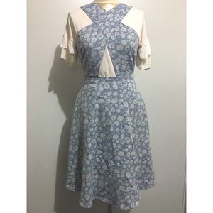 Criss cross flare dress